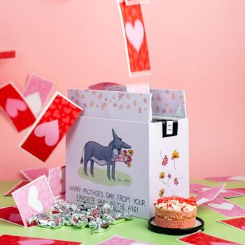  This Mother's Day do you need to apologize for being a handful in your younger years? 🤪 Want to give the gift that will truly make Mom laugh? The Sassy @$$ Mother's Day Love Shower Bundle may be just the thing. Nothing says "Love you Mom!" like a fun surprise, a yummy cake, and a snarky (but true) box to gift it all in!

    gift