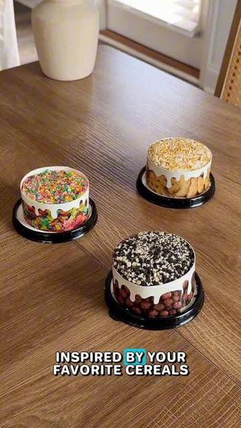 Three nostalgic cake flavors, which one would you try first?! 🥣⁠
⁠
   
