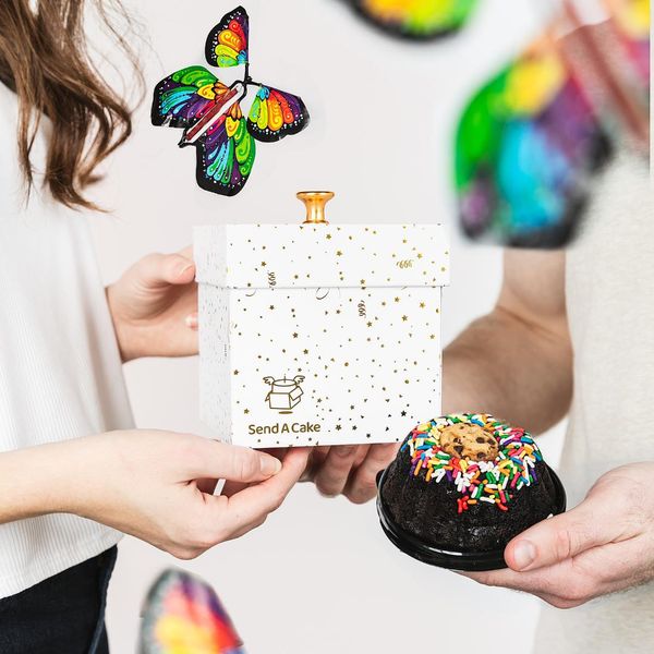 Surprise Cake Explosion Box Gift with Flying Butterfly Surprise