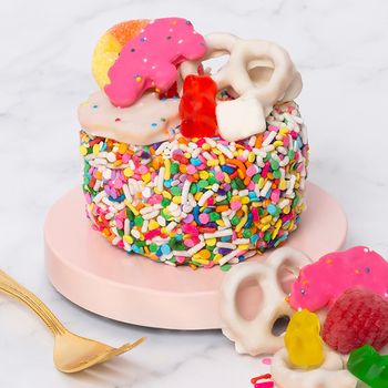 Picture of Confetti Sprinkle Cake w/Raspberry Frosting , Picture 1