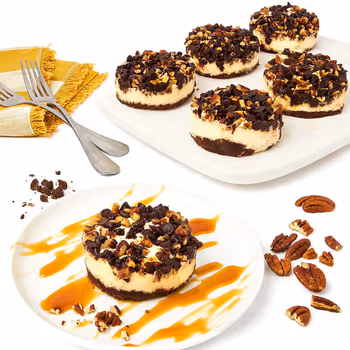 Mini Chocolate Pecan Cheesecakes - 12 pieces