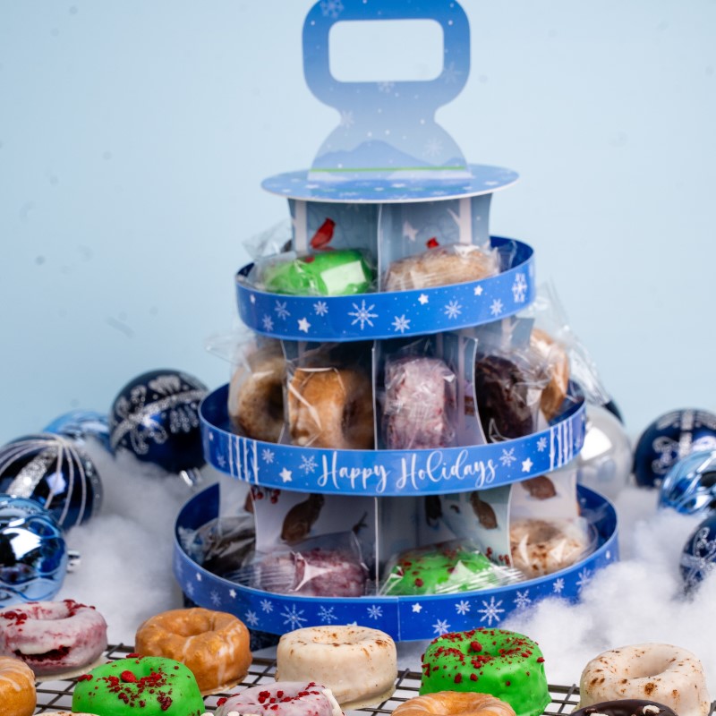 TWICE ラントレ Doughnut FC Wonderland Kura Winter Wonderland Donut Tower | Delivery Nationwide | SendaCake.com