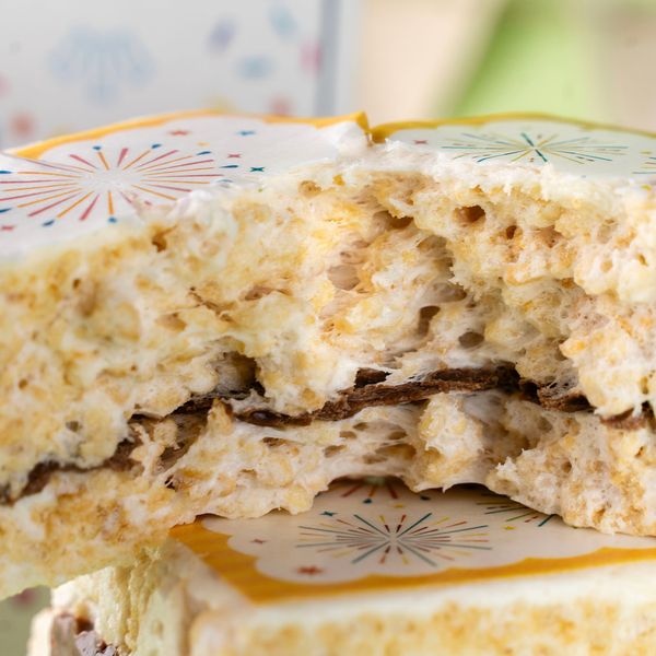 "Celebrate" Chocolate Caramel Crispy Cake