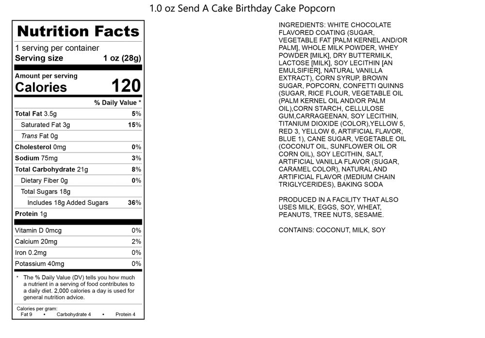 Birthday Cake Popcorn